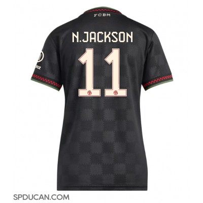 Zenski Nogometni Dres Bayern Munich Nicolas Jackson #11 Rezervni 2025-26 Kratak Rukav Zenski Nogometni Dres Bayern Munich Nicolas Jackson #11 Rezervni 2025-26 Kratak Rukav